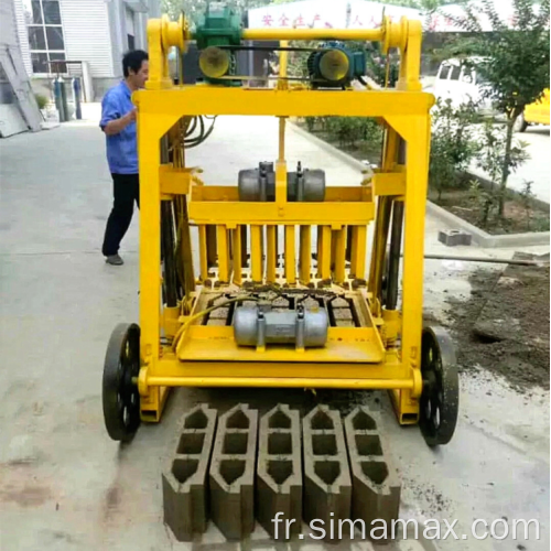 Machine de fabrication de blocs de béton à blocs creux mobiles diesel